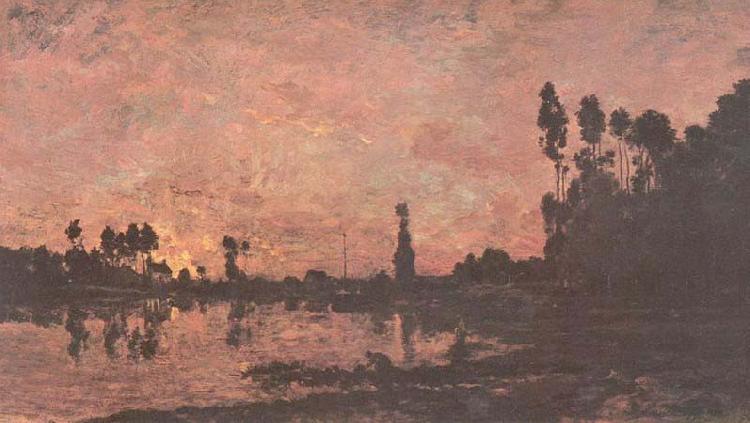 Charles-Francois Daubigny Sonnenuntergang an der Oise Germany oil painting art